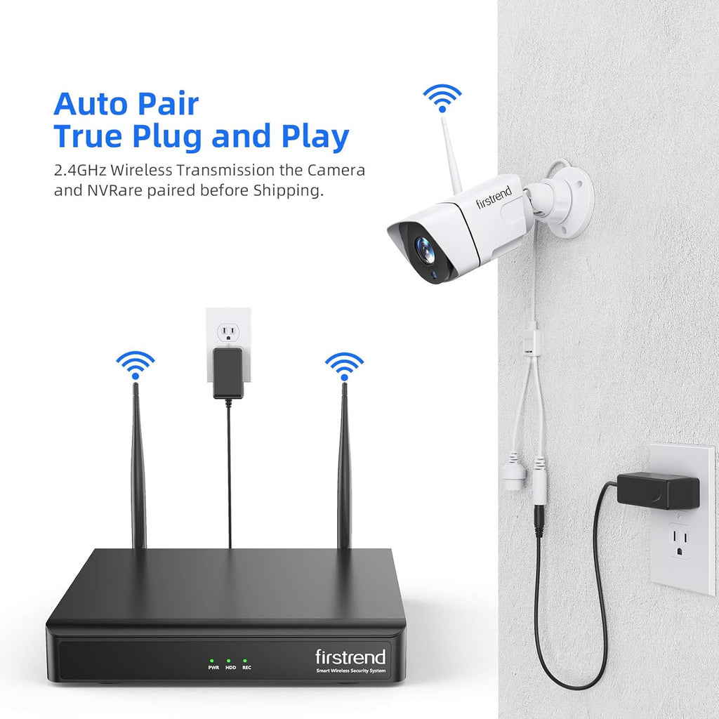 Wireless Security Camera System 8CH NVR with 8pcs 1080P HD Camera and 3TB Hard Drive H58130