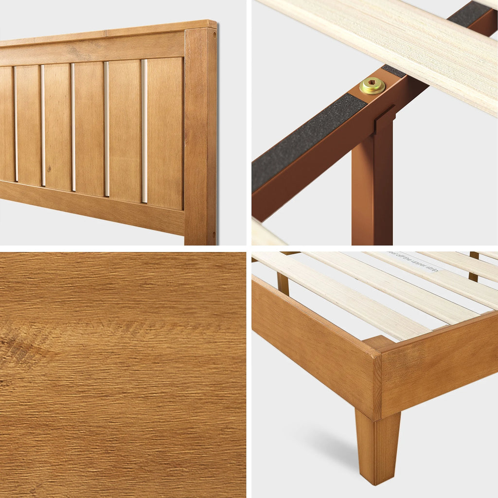 Queen Wood Platform Bed Frame with Headboard O926