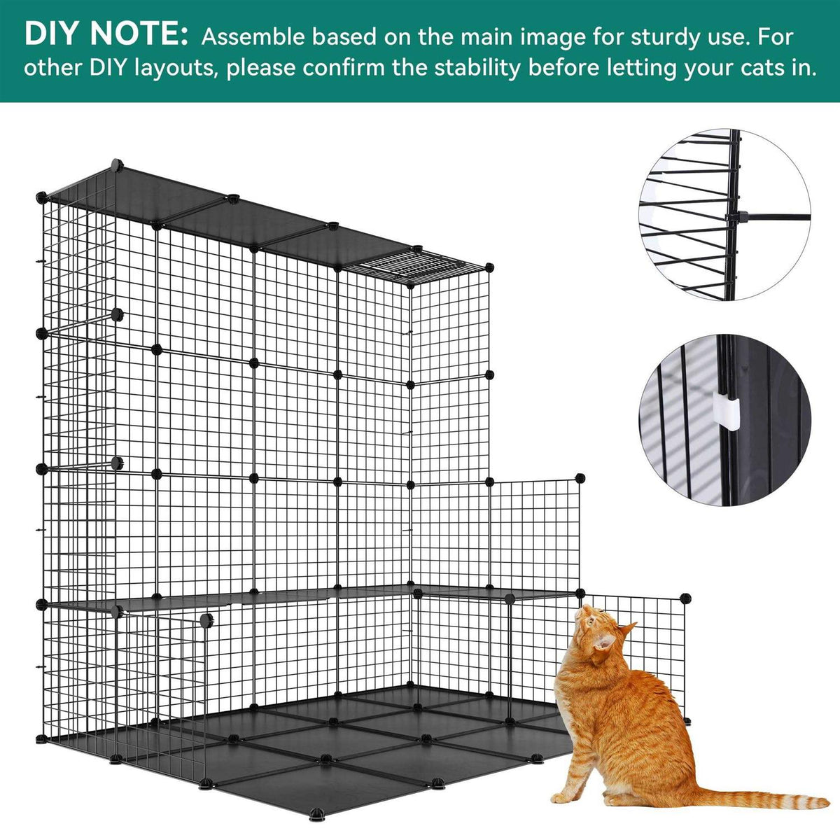 2-Tier Indoor Cat Cage Pet Playpen M447