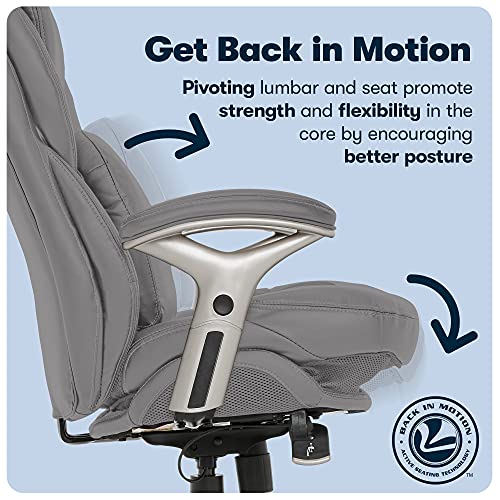Opportunity Gray Bonded Leather Executive Office Chair E669515