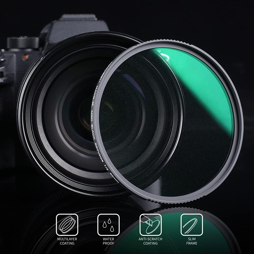 77mm Black Diffusion 1/2 Filter with 28 Multi-Layer Coatings A31576