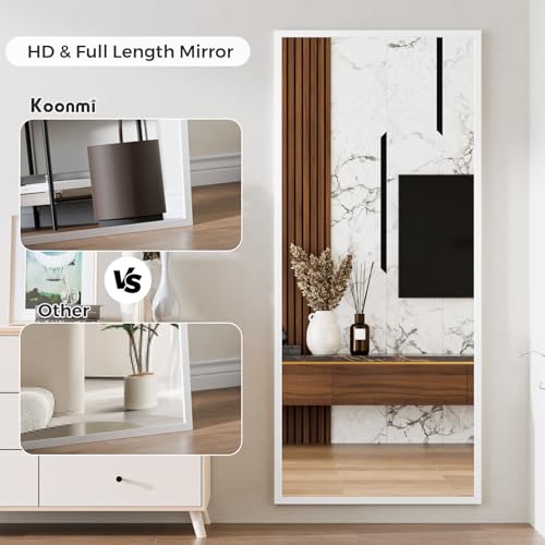Black 65"x24" Full Length Mirror with Aluminum Alloy Frame B478