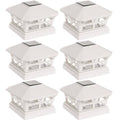 6 Pack Solar Powered Post Cap Light P4761