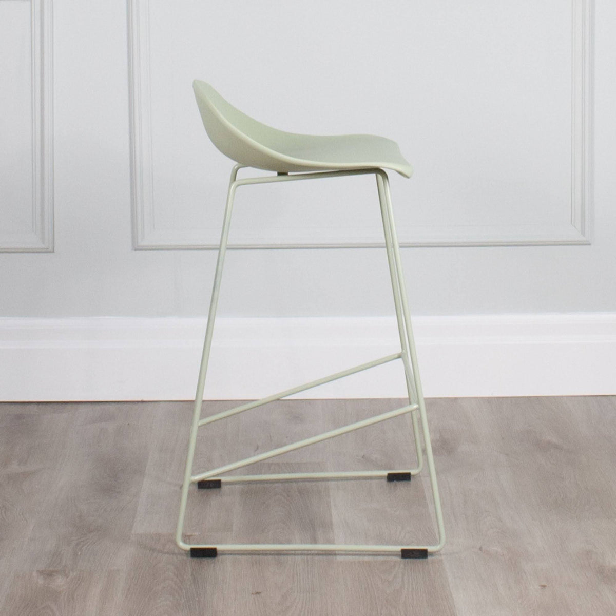 Set of 2 Plastic & Metal Sled Counter Stool X90380