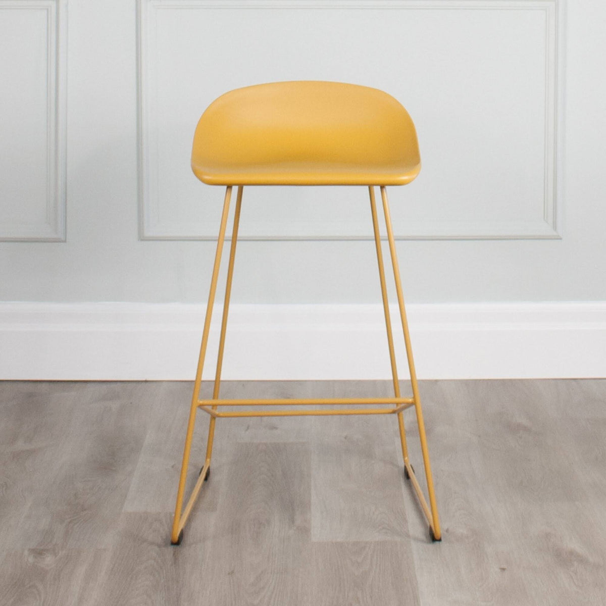 Set of 2 Plastic & Metal Sled Counter Stool X90380