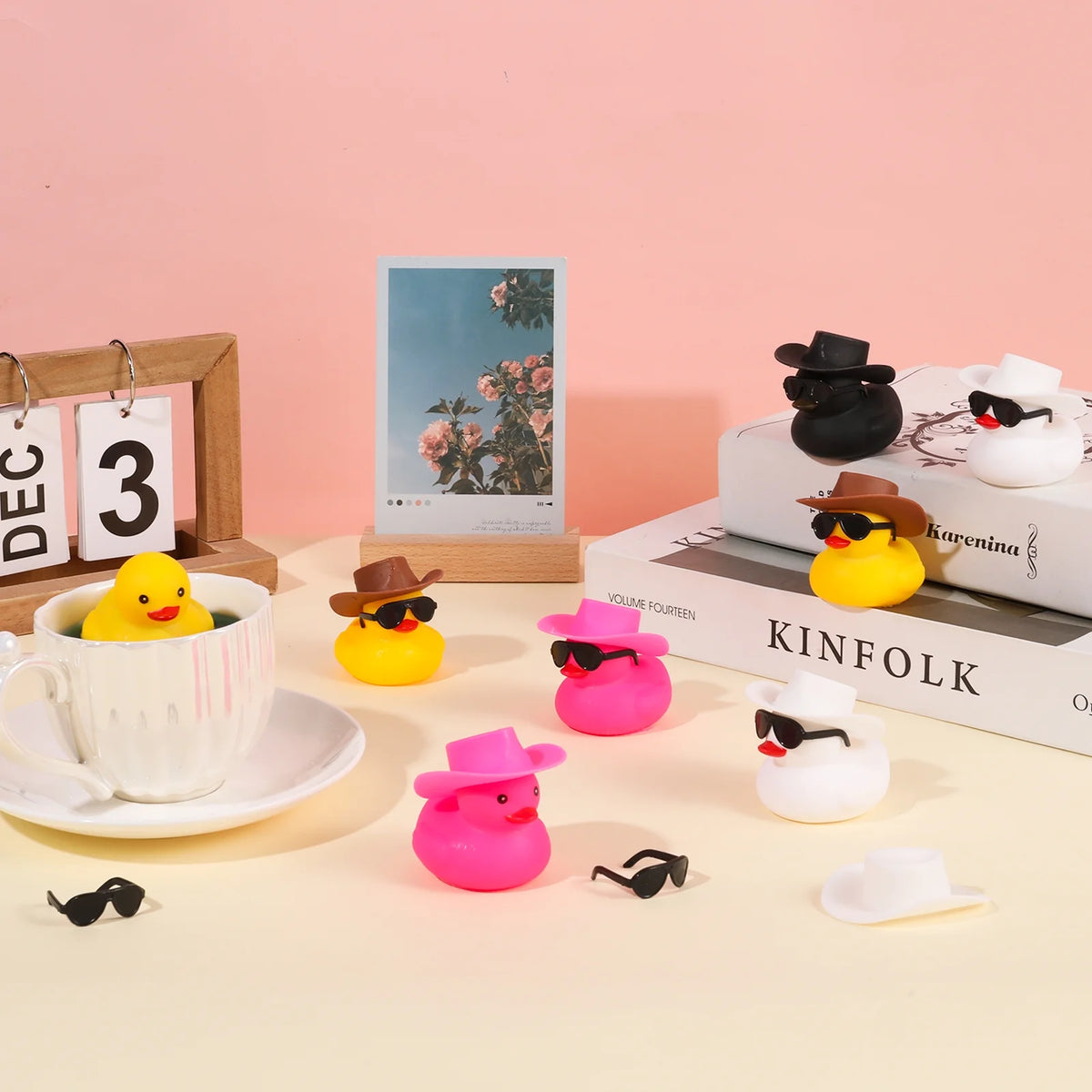 12 Pack Cowboy Rubber Duck with Hat and Sunglasses R4503