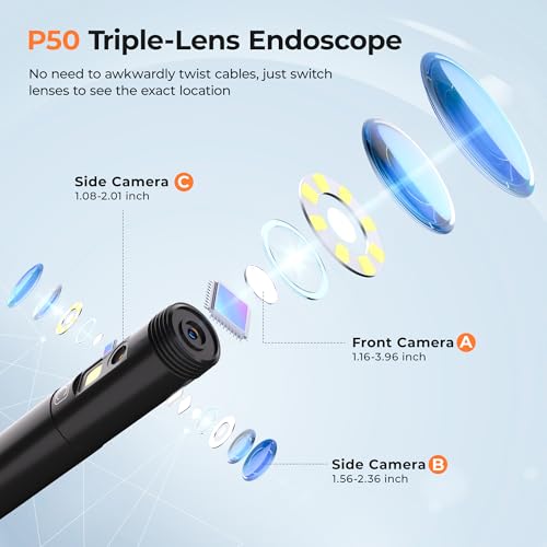 Endoscope Camera with Light, 32.8FT Industrial Borescope with 32GB Card N9793