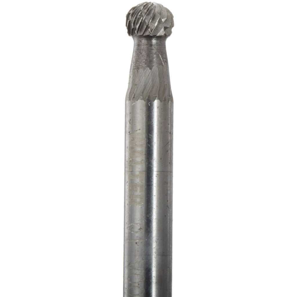 Tungsten Carbide Ball Burs, 1/4x22 Shank Diameter, 3/8x22 Diameter x 5/16x22 Length, SD-3 USCTI Type D124