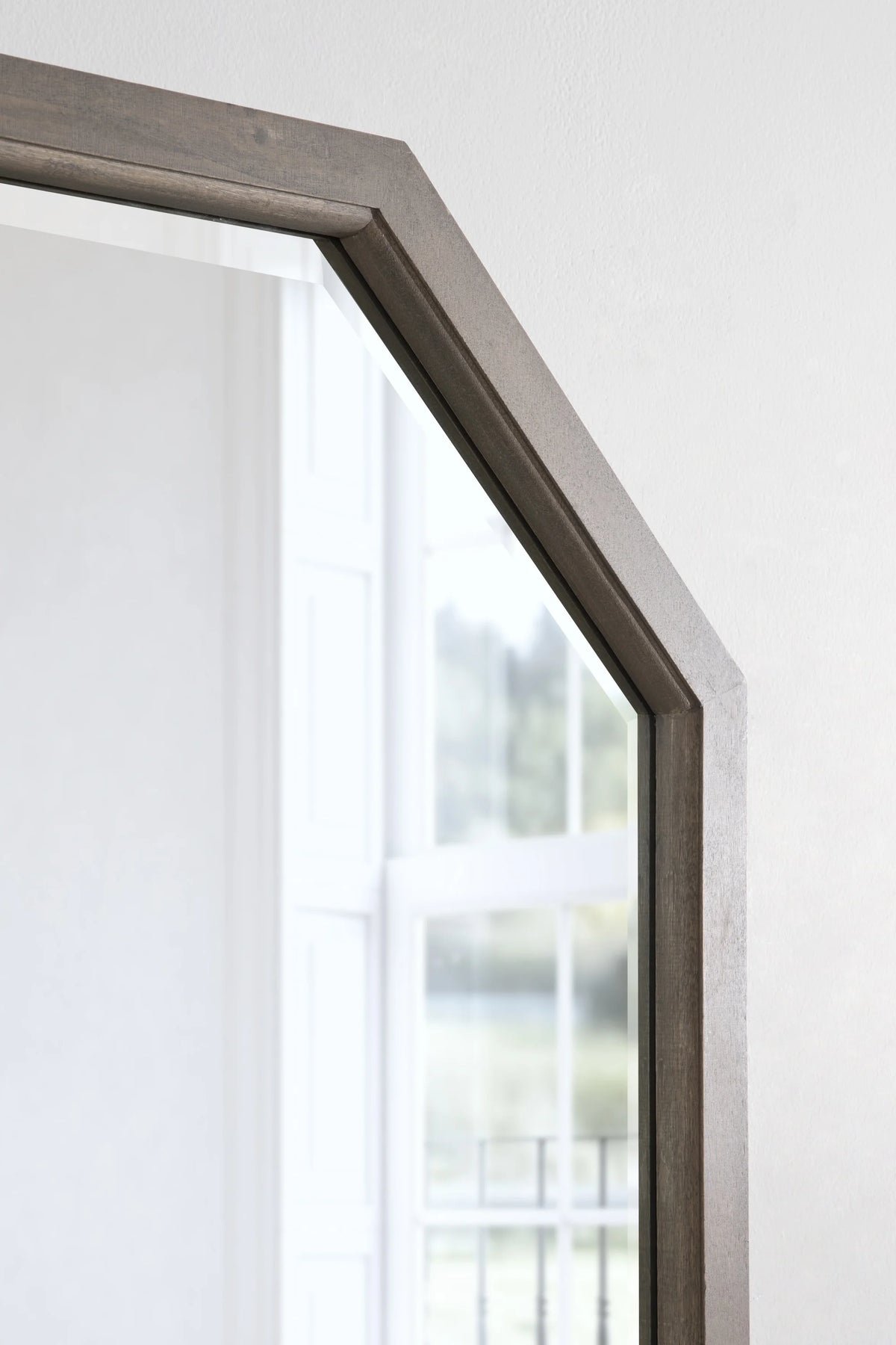 Octagon Wall Mirror, Gray 24x36 C43091