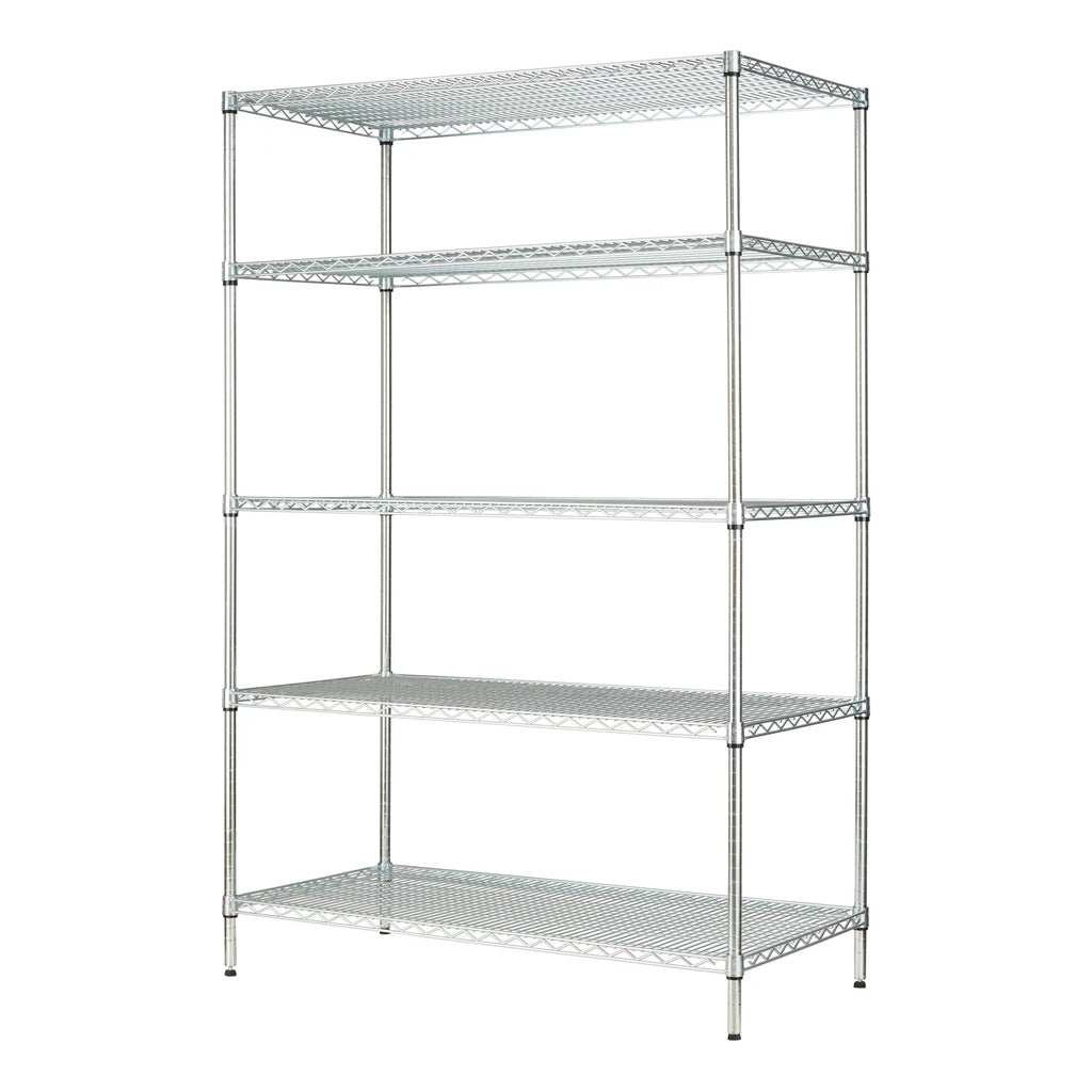 Wire 5-Tier Storage Shelf Unit Chrome Y6712