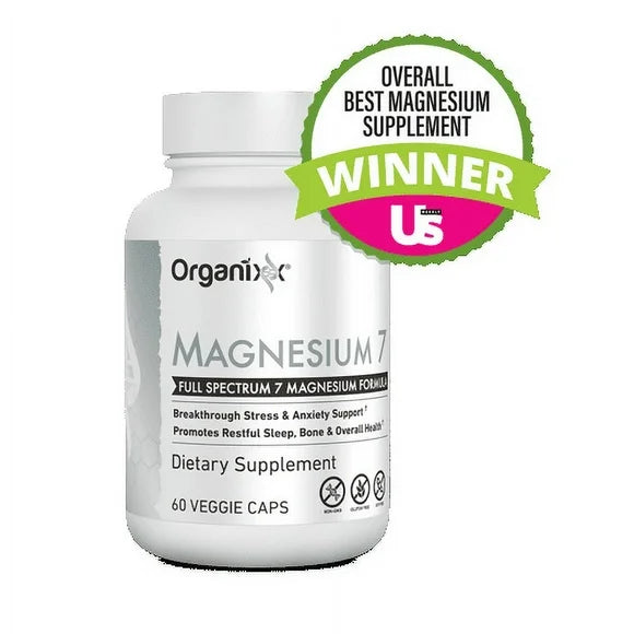 Magnesium Capsules with Vitamin B6 and Manganese Citrate and Glycinate, Vegan, 60 Count Q4140