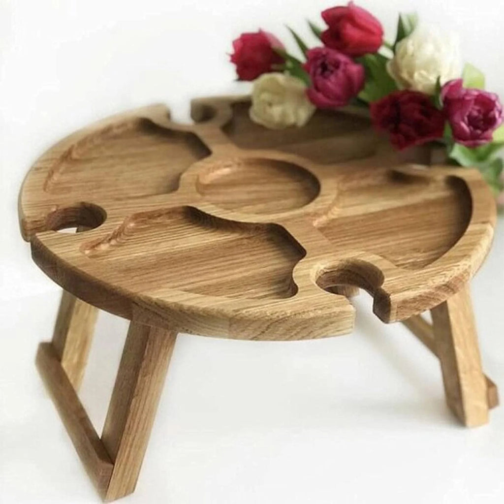 Wooden Collapsible Round Folding Table I252