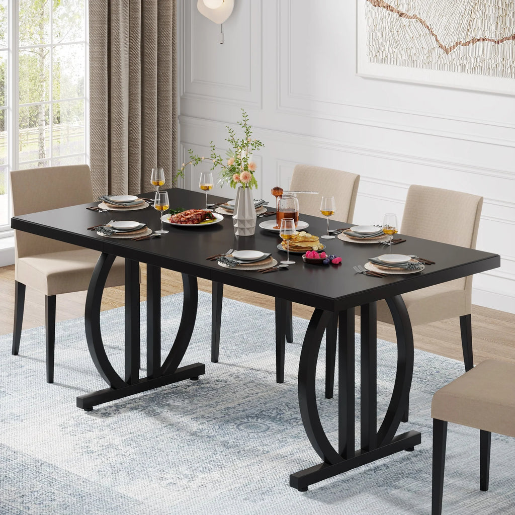 63 in. Dining Table with Heavy Duty Metal Frame W965635