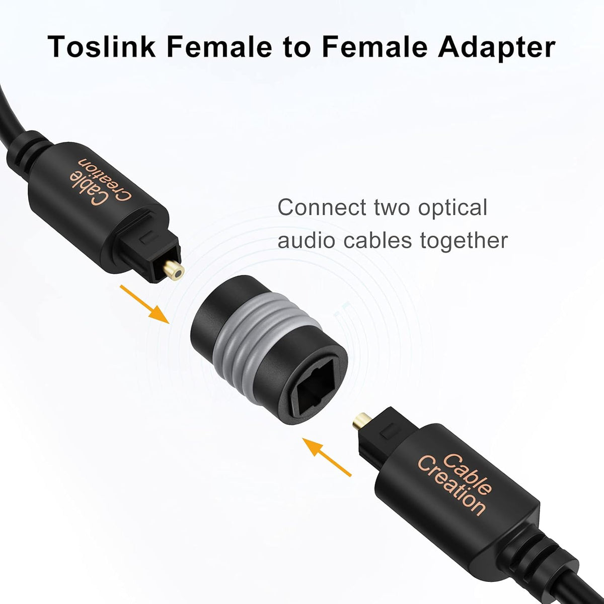 Optical Toslink Female to Female Extension Connector, 5-Pack V758
