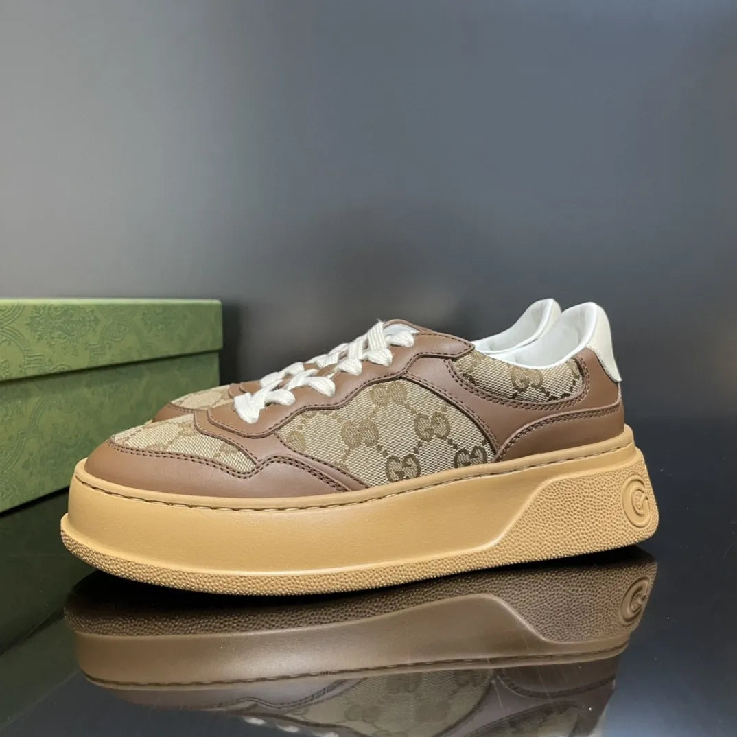 Brown And Beige Women's Sneaker Z155