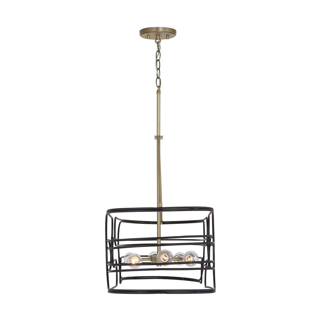 6 Light Island Aged Brass/Black M54566