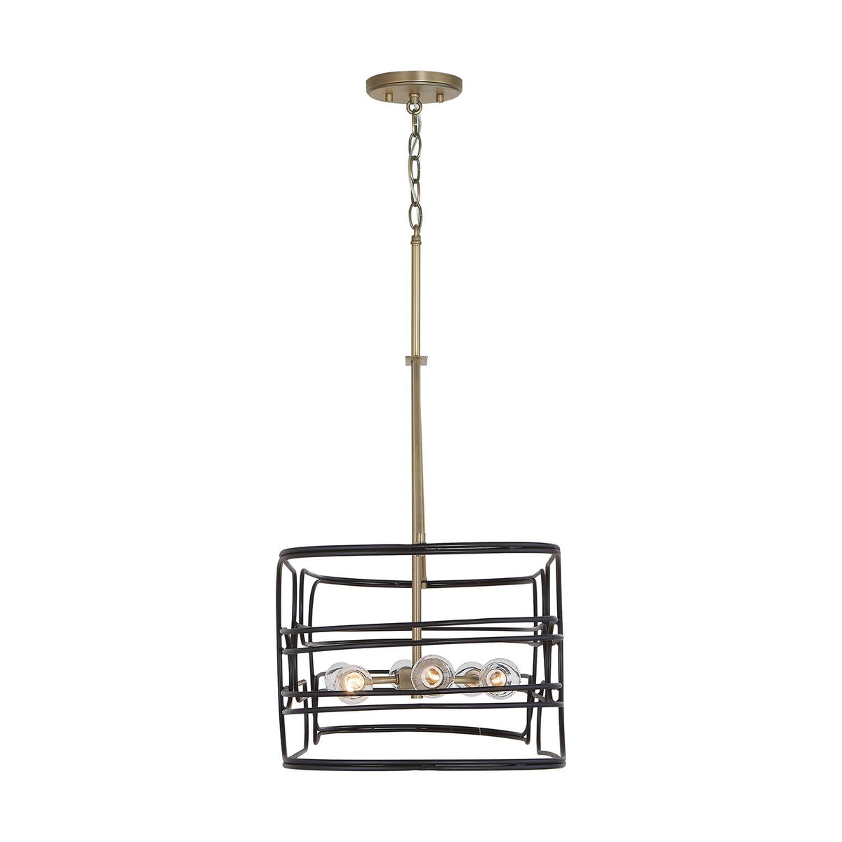6 Light Island Aged Brass/Black M54566