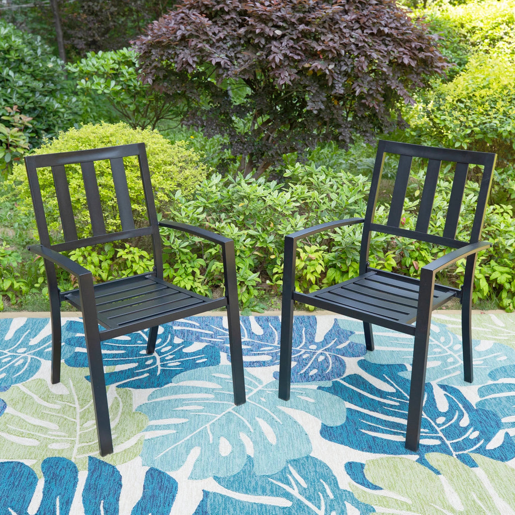 7-Piece Outdoor Dining Set for 6-Person Black L18042