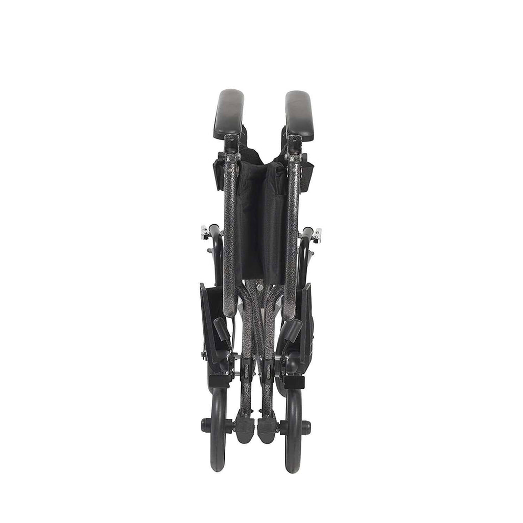 Lightweight Steel Transport Wheelchair with Detachable Desk Arms Z166