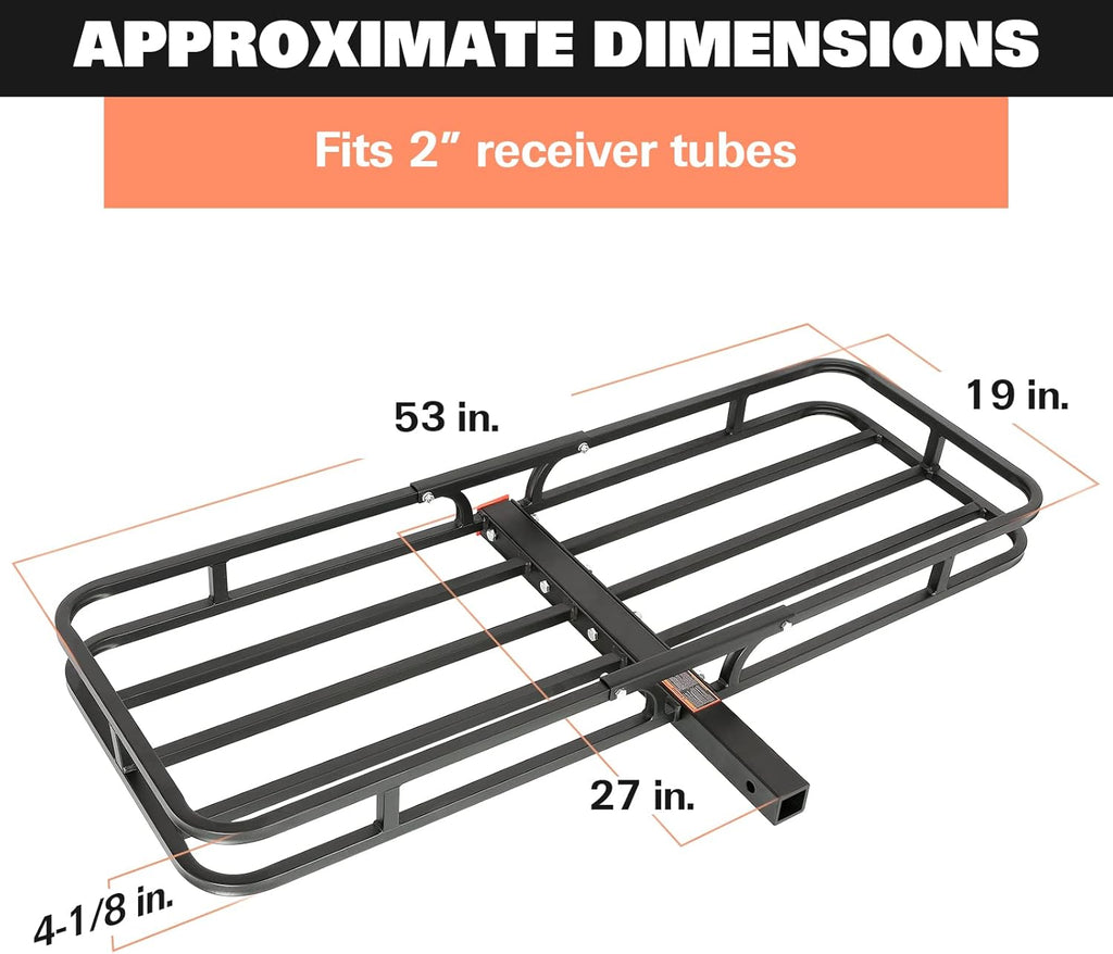 Hitch Mount Cargo Carrier with Net and Strap T88643