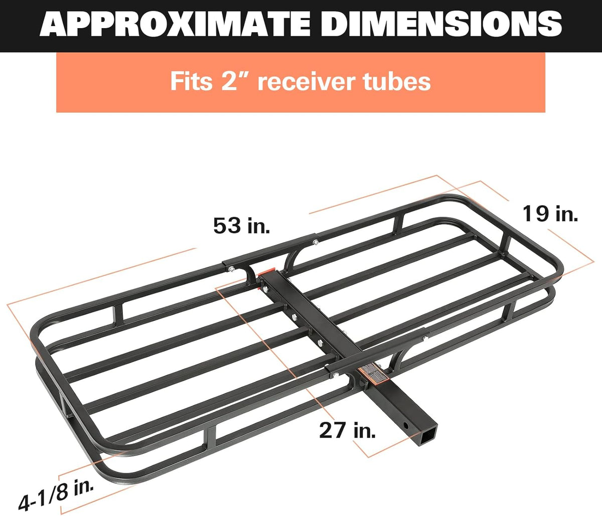 Hitch Mount Cargo Carrier with Net and Strap T88643