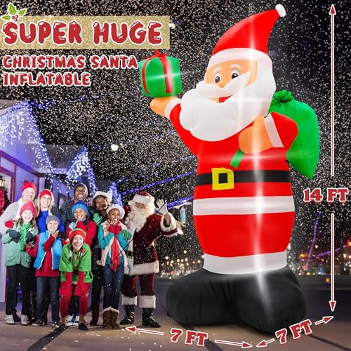 15FT Inflatable Santa Claus with 8pcs LED H10577