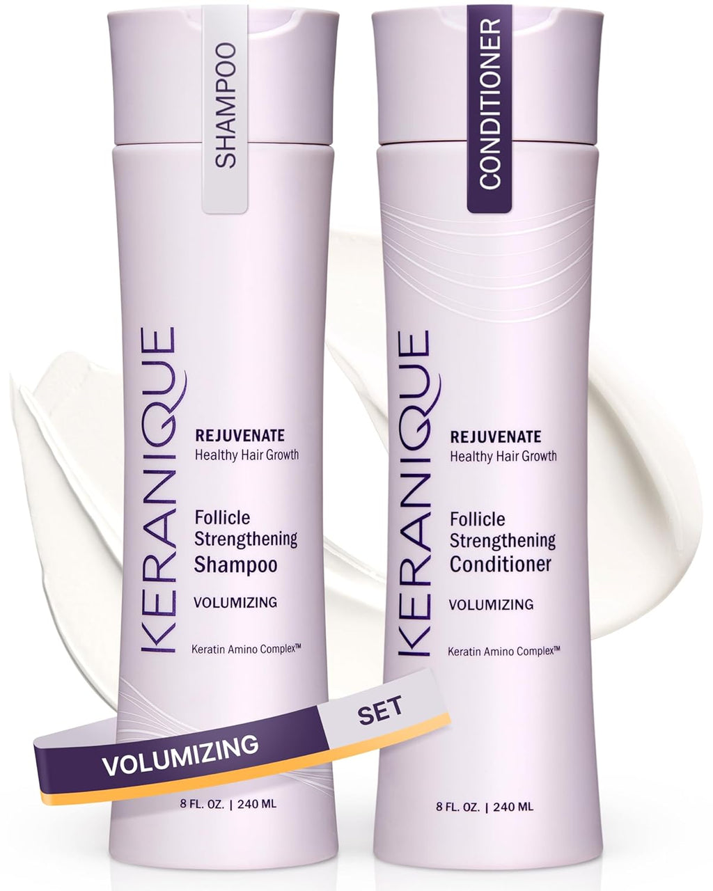 Volumizing Shampoo, Conditioner, and Regrowth Treatment Bundle with Biotin, Keratin, and Minoxidil Spray A3367