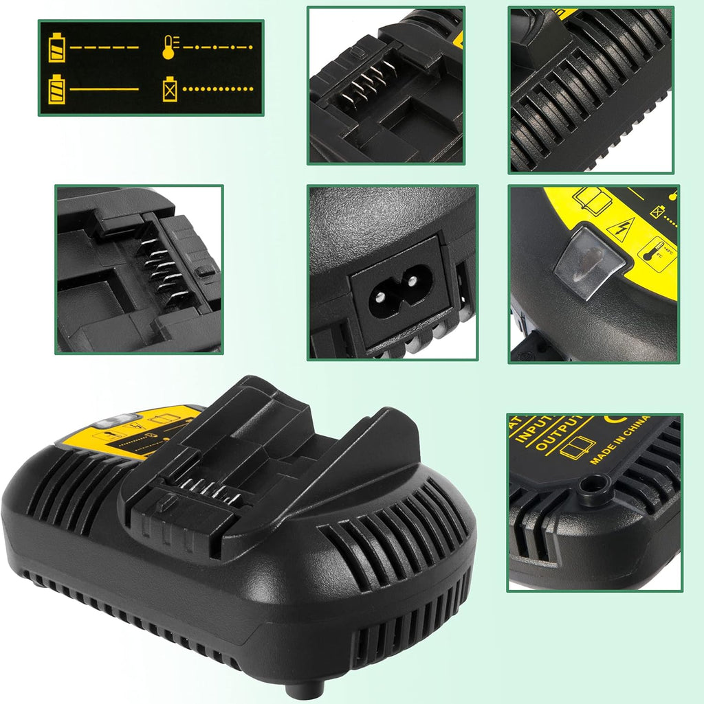2Packs 20V 3.0Ah Battery and Charger Combo for Cordless Tools P297