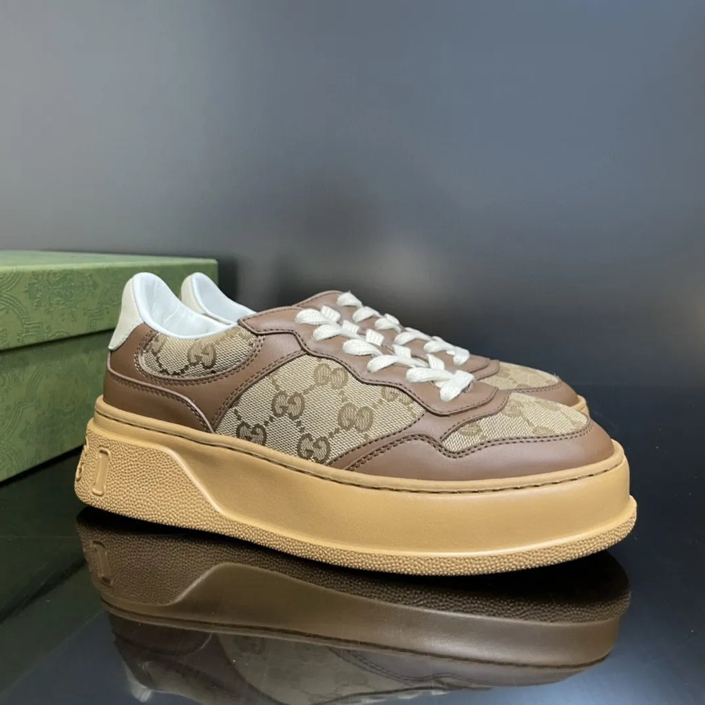 Brown And Beige Women's Sneaker Z155