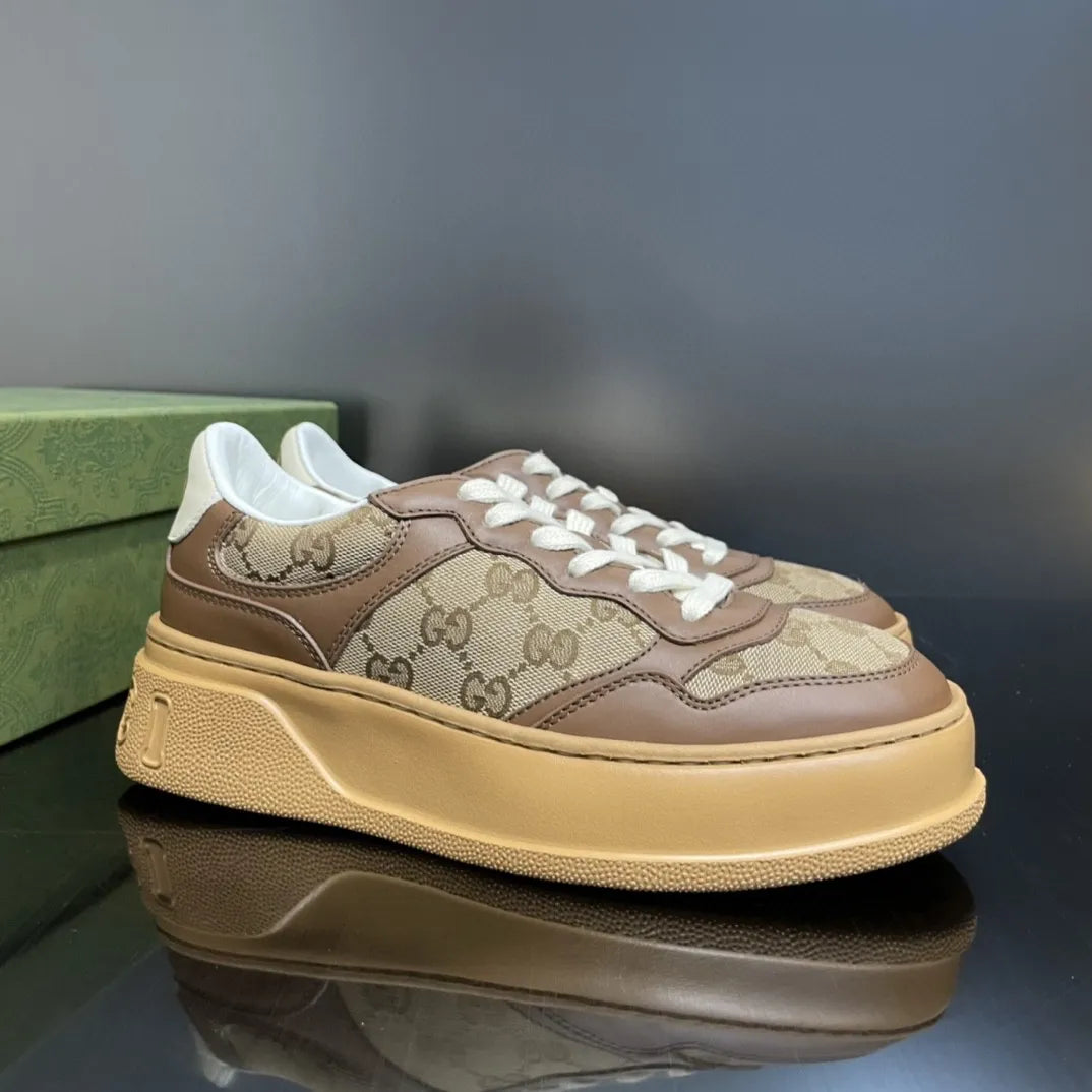 Brown And Beige Women's Sneaker Z155