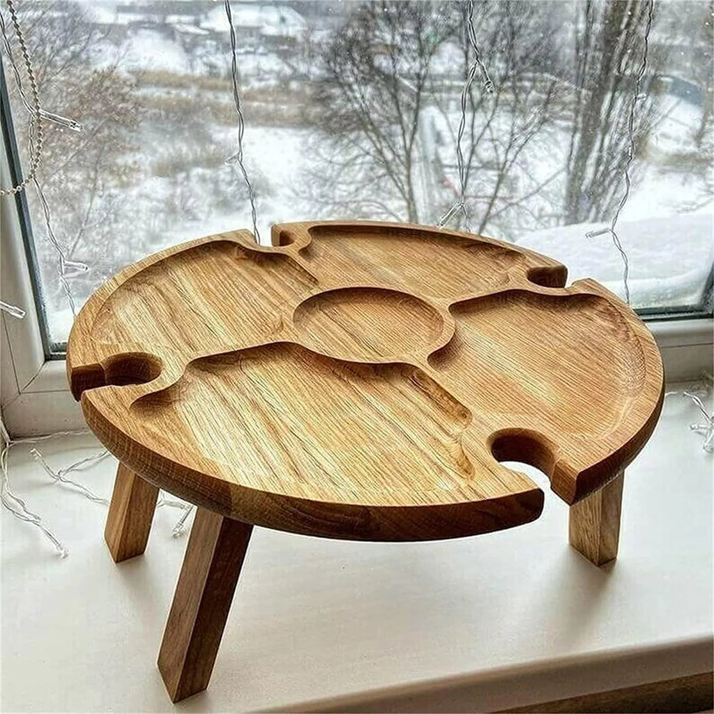 Wooden Collapsible Round Folding Table I252