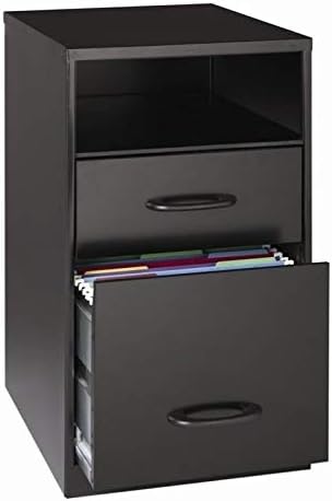 2 Drawer Black File Cabinet Q23420