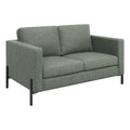 Sage Upholstered Fabric Loveseat with Track Arms I5663