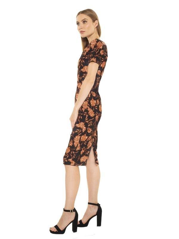 Black Midi Sheath Dress U19438