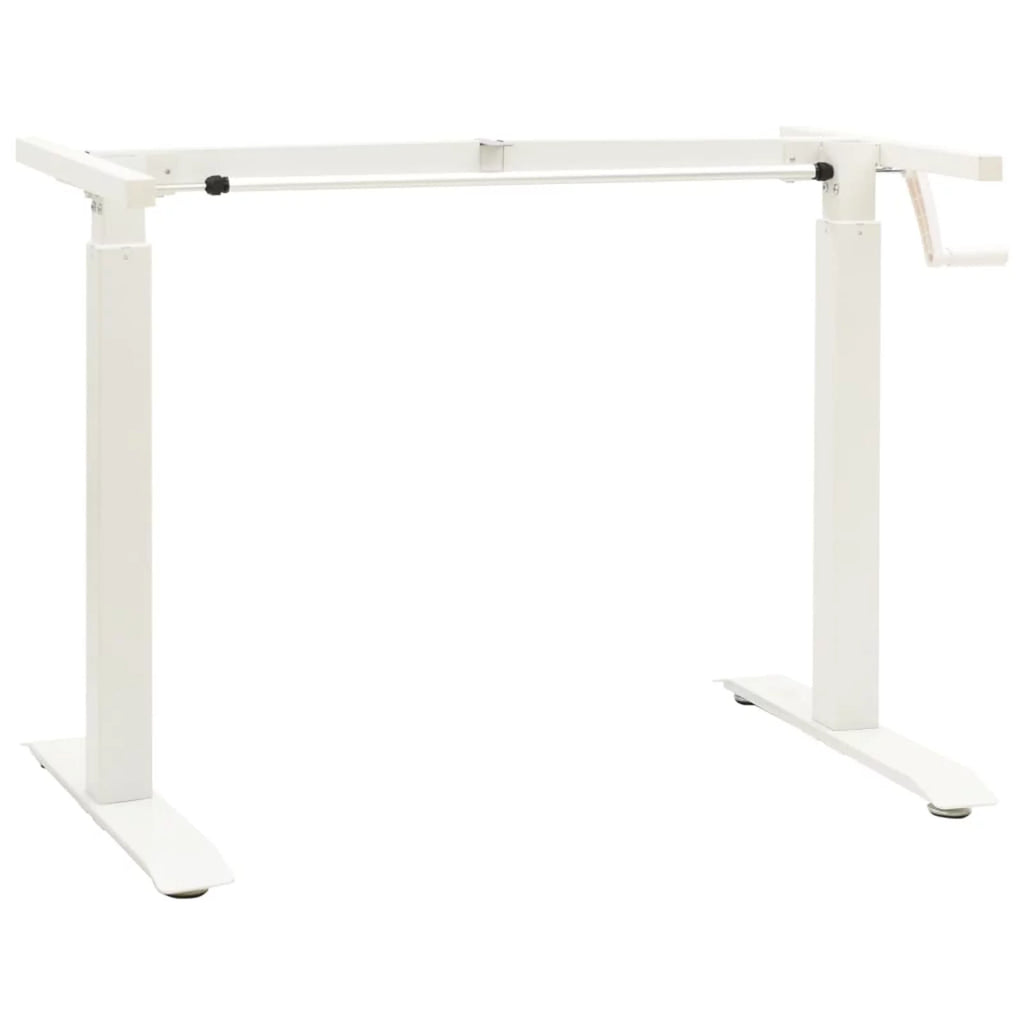 Manual Height Adjustable Standing Desk Frame White H683