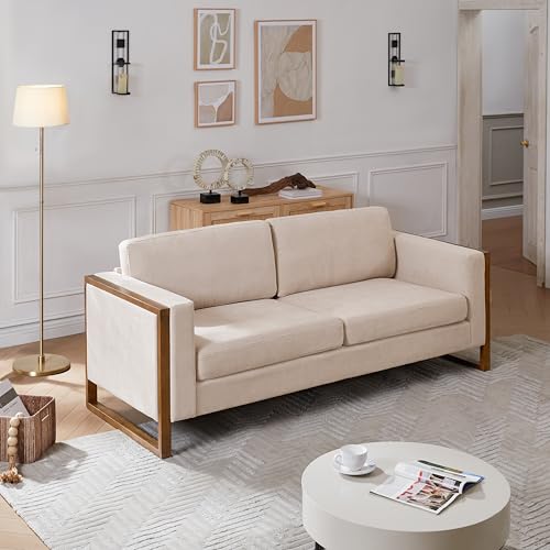 Taupe Beige Upholstered 3-Seater Sofa X309