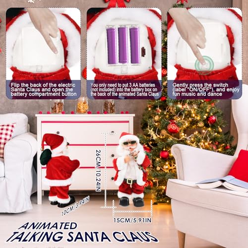 Electric Santa Claus Toy with Shaking Belly and Feet K6048