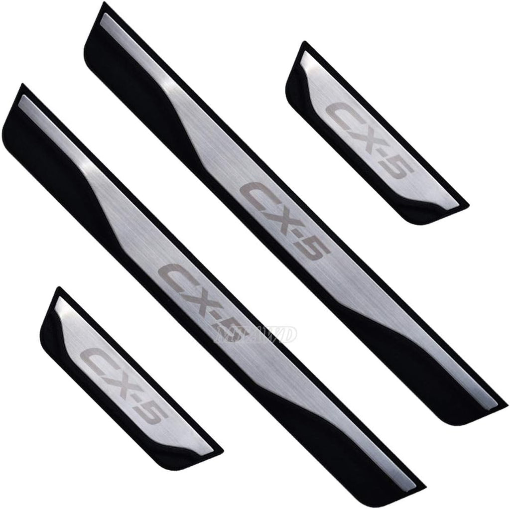Steel Car Door Sills Scuff Plate Protector Trim Pack of 2 Y8240