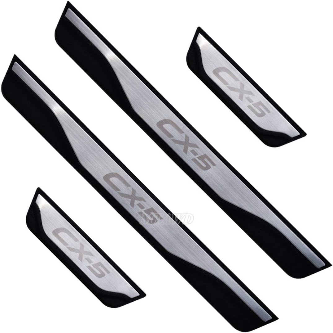 Steel Car Door Sills Scuff Plate Protector Trim Pack of 2 Y8240