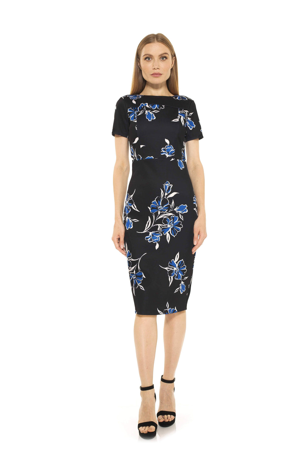 Black Midi Sheath Dress U19438