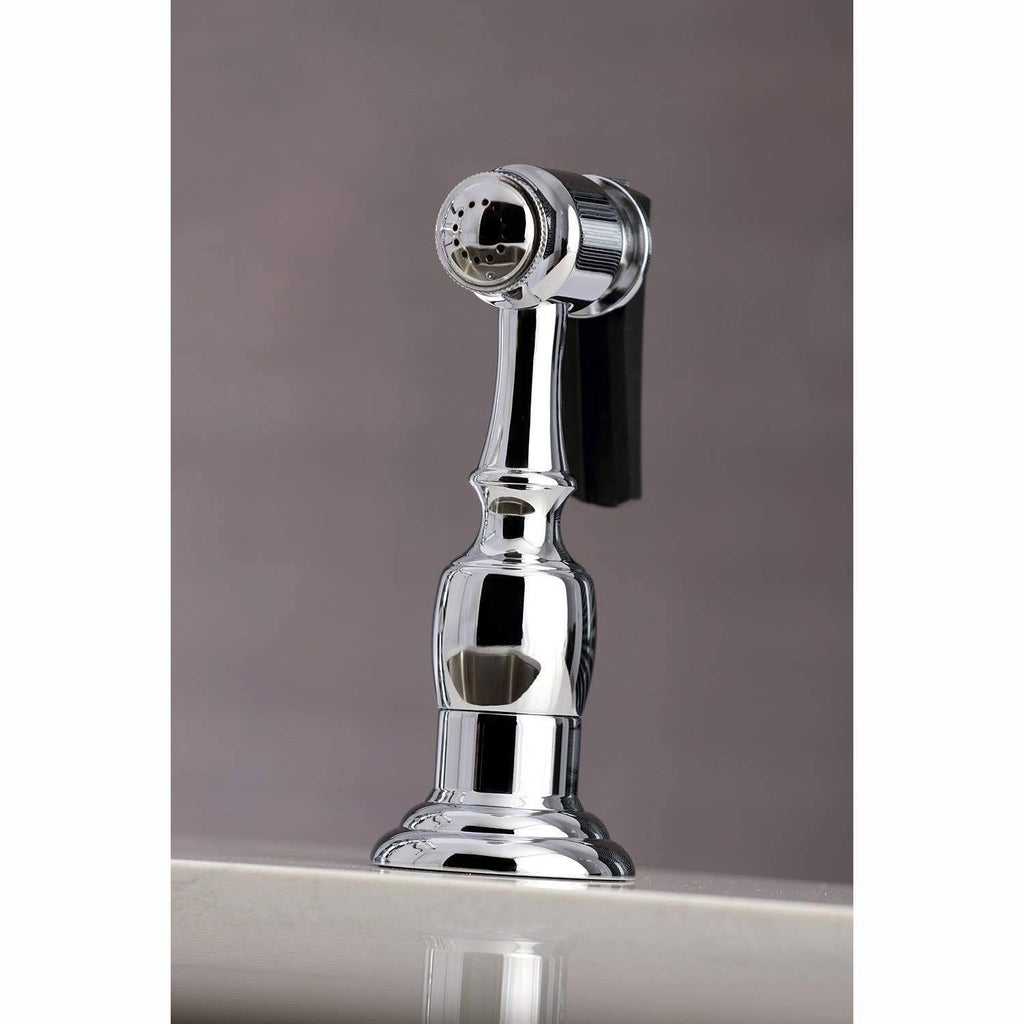 Bridge Kitchen Faucet with Brass Sprayer Matte Black I8459