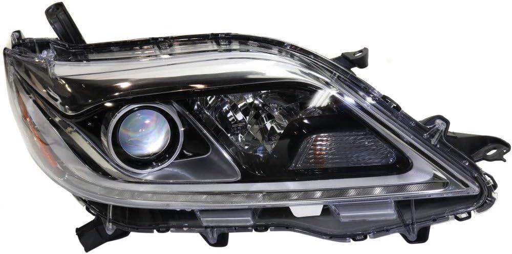 Passenger Side Halogen Headlight for Toyota Sienna 2015-2019 XLE/Limited with LED Daytime Running Light P8400