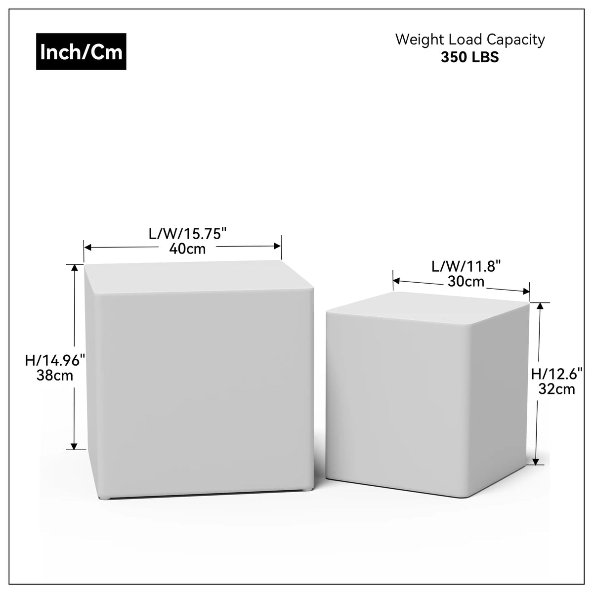 White MDF Nesting Table K68959