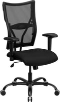 Black Mesh Office Chair with Arms, 400 lb. Capacity V2590