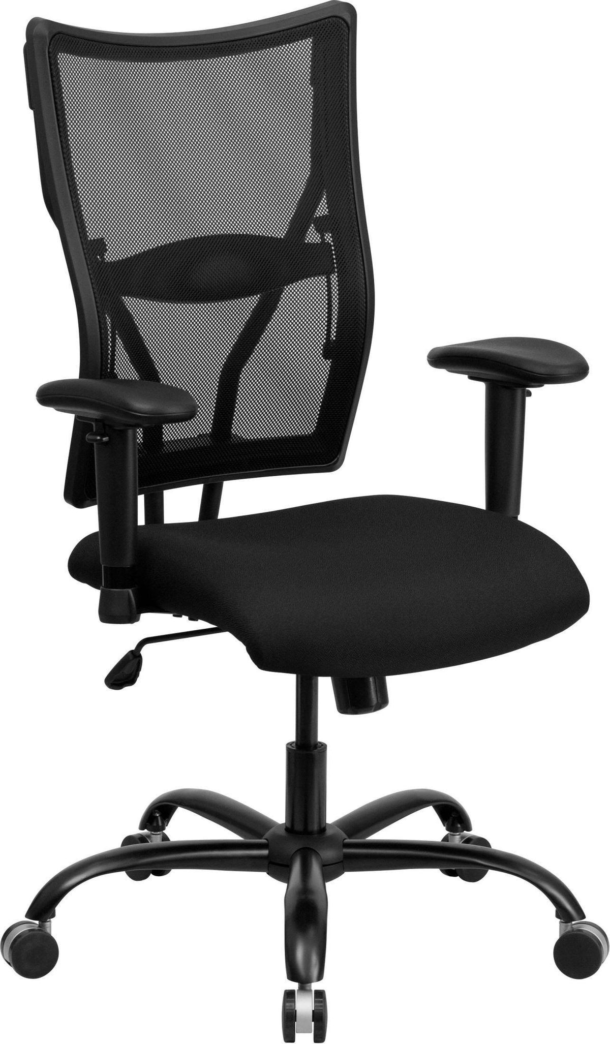 Black Mesh Office Chair with Arms, 400 lb. Capacity V2590