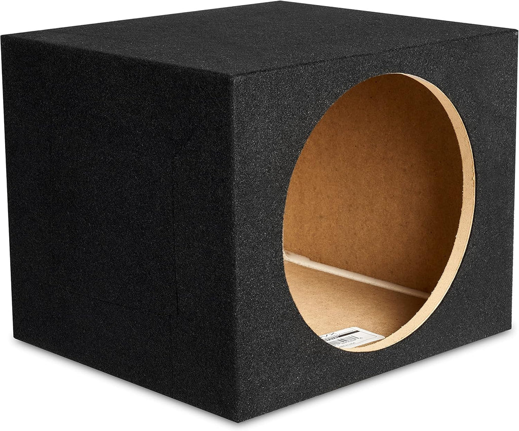 Single 12” Sealed MDF Black Carpeted Subwoofer Enclosure Pack of 2 O543131