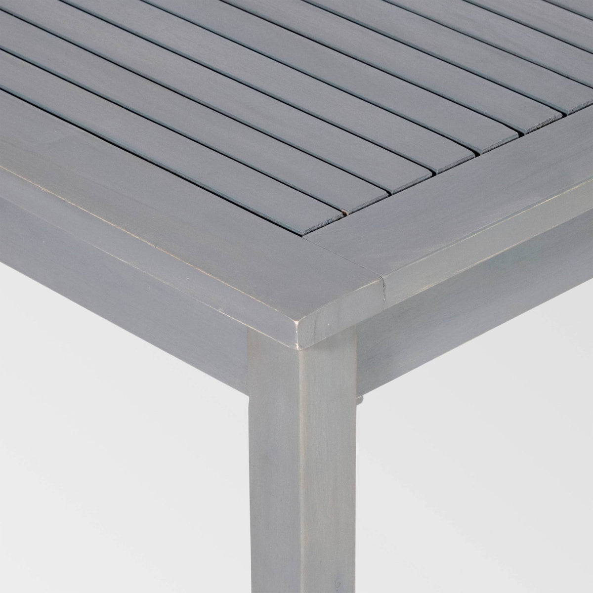 Gray Wash Acacia Wood Outdoor Side Table E111491