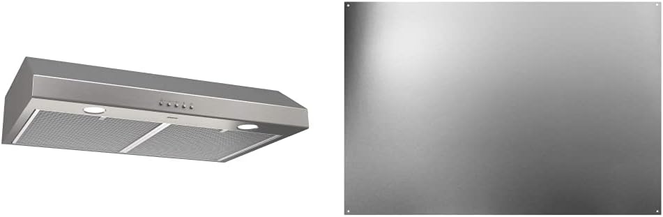 Three-Speed Under-Cabinet Range Hood with LED Lights, 30, Stainless Steel M7386