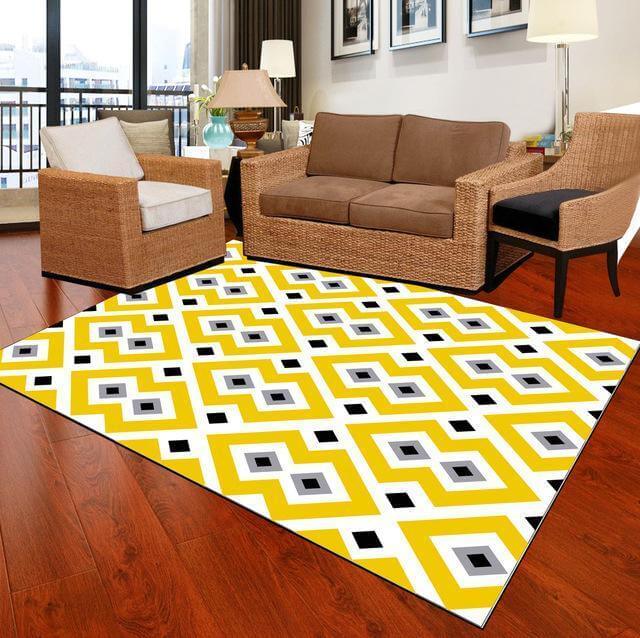 Yellow Living Room Carpet I93263