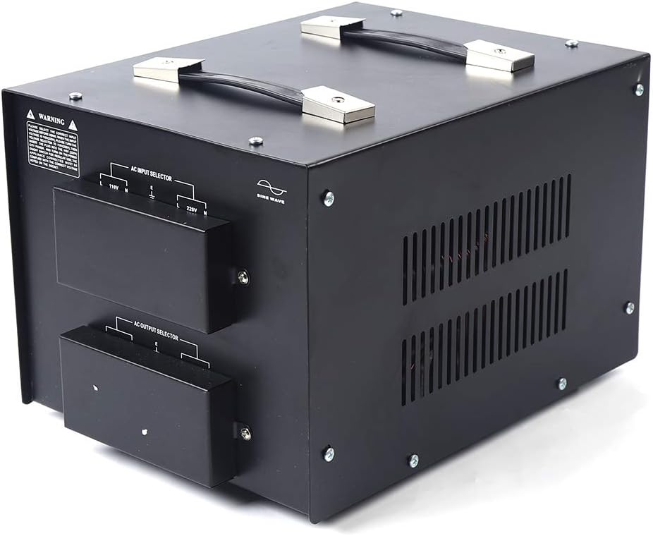 10000W Voltage Converter Transformer Step Up/Down 110V/220V Heavy Duty with 2 US Outlets, 2 Universal Outlets, Circuit Breaker S399